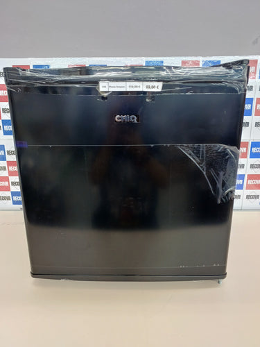 CHIQ Minibar capacidad 46L, Compresor incorporada, Botellero y Compartimiento Congelador, Control de Temperatura regulable, Bajo Nivel de ruido, Puerta Reversible, Color Negro